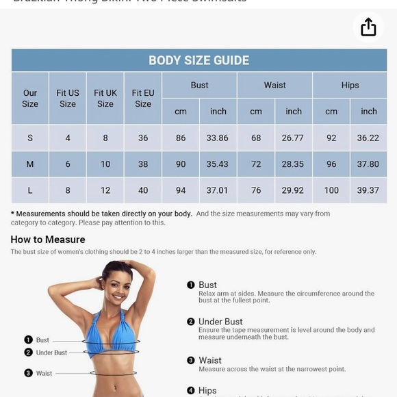 🆕 ZAFUL BLACK 2-PIECE BIKINI SET (S 4) - Picture 11 of 15